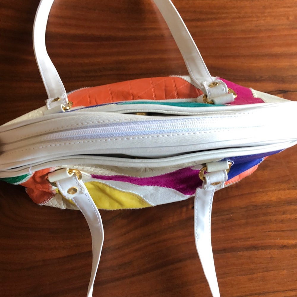 Vintage Leather Patchwork Bag - image 3